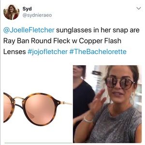 Ray ban round fleck copper flash lenses sunglasses